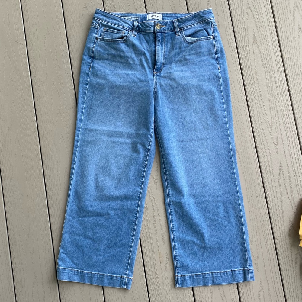 Sonoma Wide Leg Crop Jeans